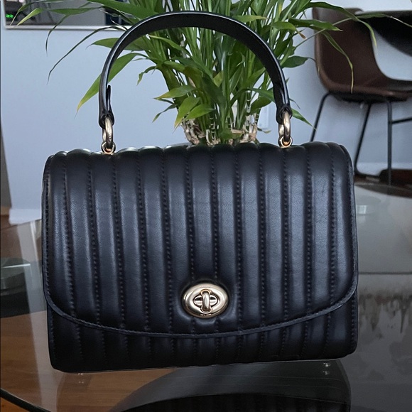 Coach Black Quilted Shoulder Bag